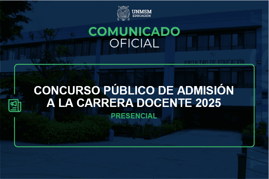 Concurso Público de Admisión a la Carrera Docente en la Facultad de Educación  - Modalidad presencial 