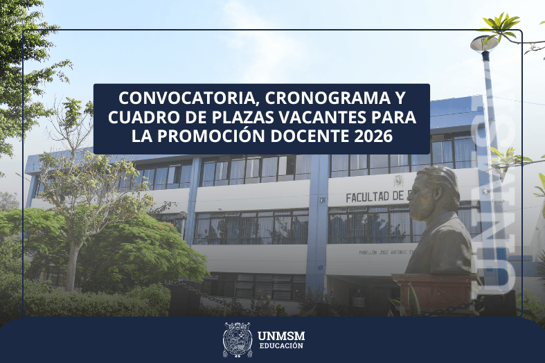 Convocatoria, Cronograma y Cuadro de Plazas vacantes para la Promoción Docente 2026