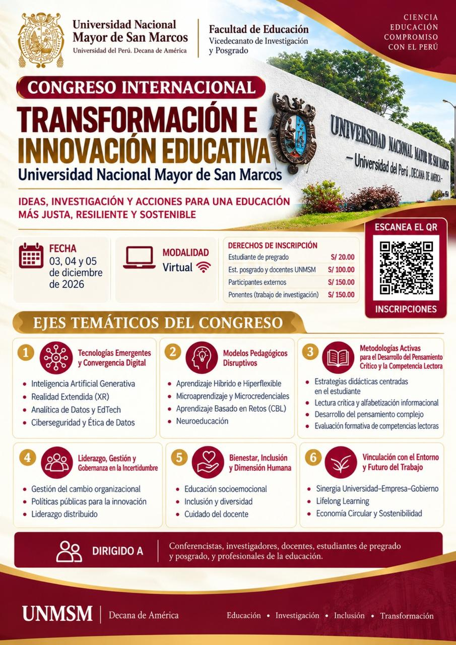 Afiche del Congreso Internacional UNMSM 2026